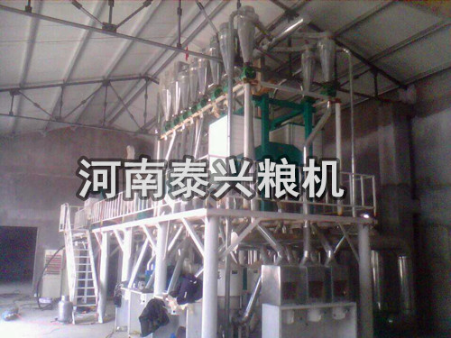 山东济宁安装的30吨级玉米加工设备