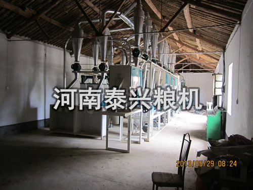 陕西渭南30吨级面粉机组安装案例